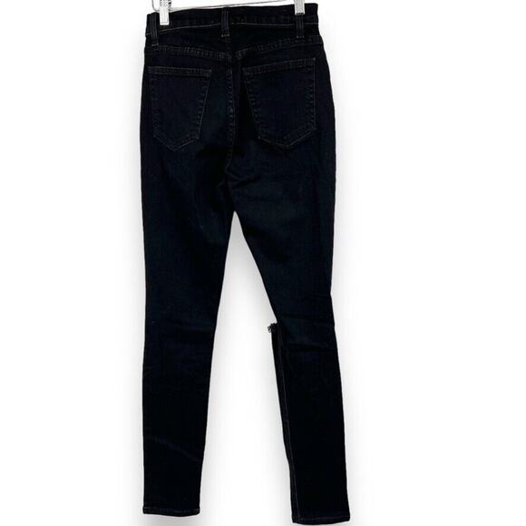 Reformation Jeans High Waisted Skinny Distressed Skinny Jeans in Faded Black 25 - Picture 3 of 11